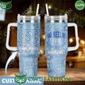 Custom Name UNC Go Heels Ball In Blue Tumbler Cup