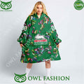 Rugby League South Sydney Rabbitohs Logos pattern NRL Custom fleece blanket hooodie