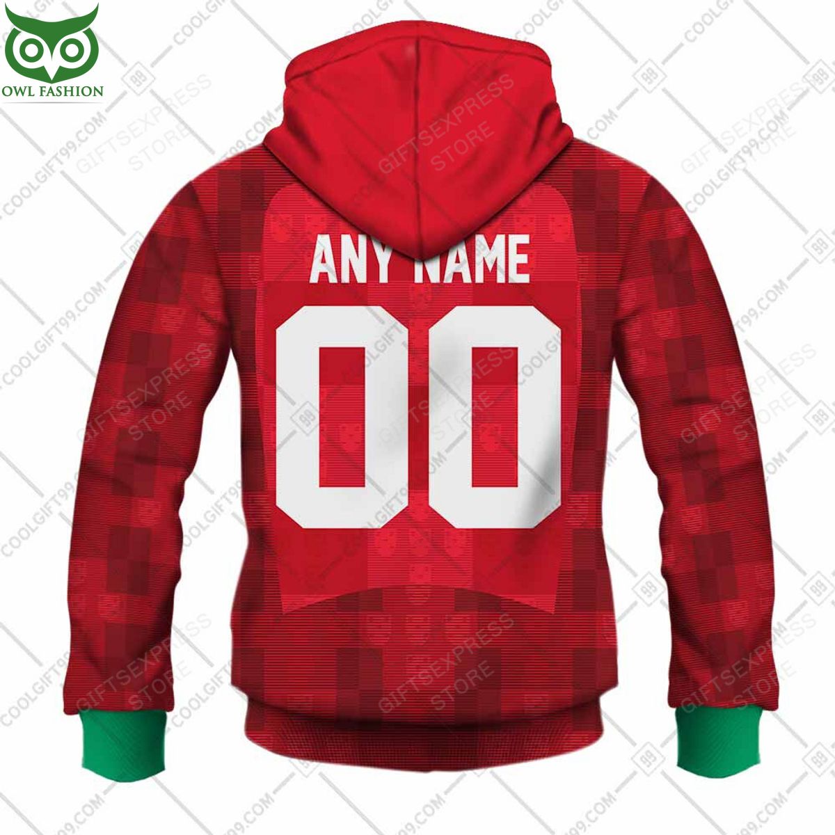 Rugby World Cup Portugal Home Jersey Personalized 3D Hoodie Tshirt