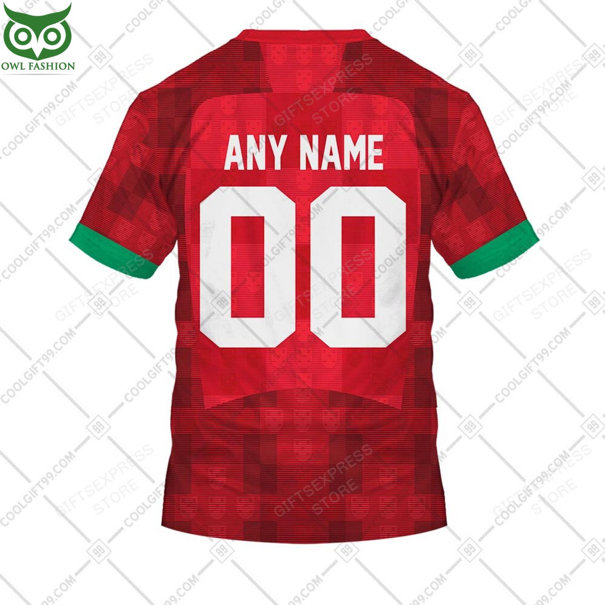 Rugby World Cup Portugal Home Jersey Personalized 3D Hoodie Tshirt