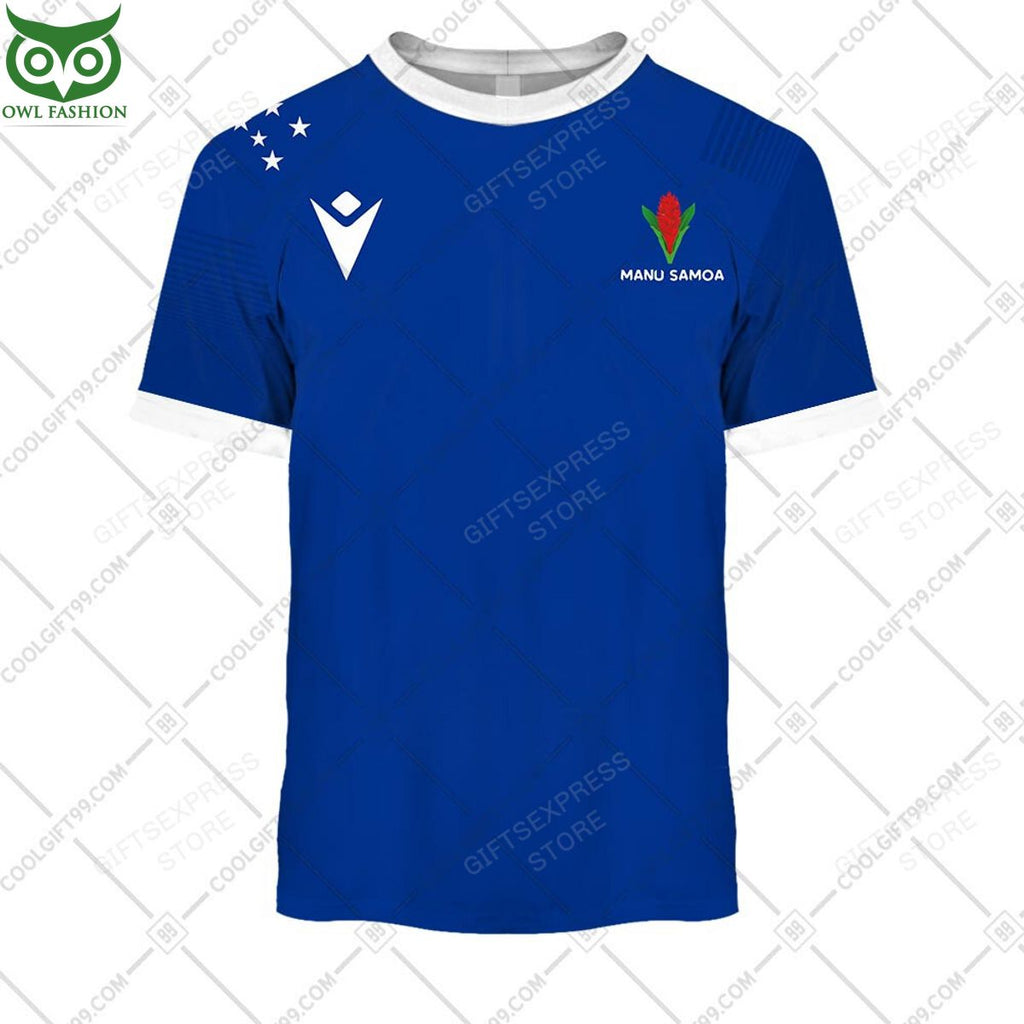 Rugby World Cup Samoa Home Jersey Personalized 3D Hoodie Tshirt