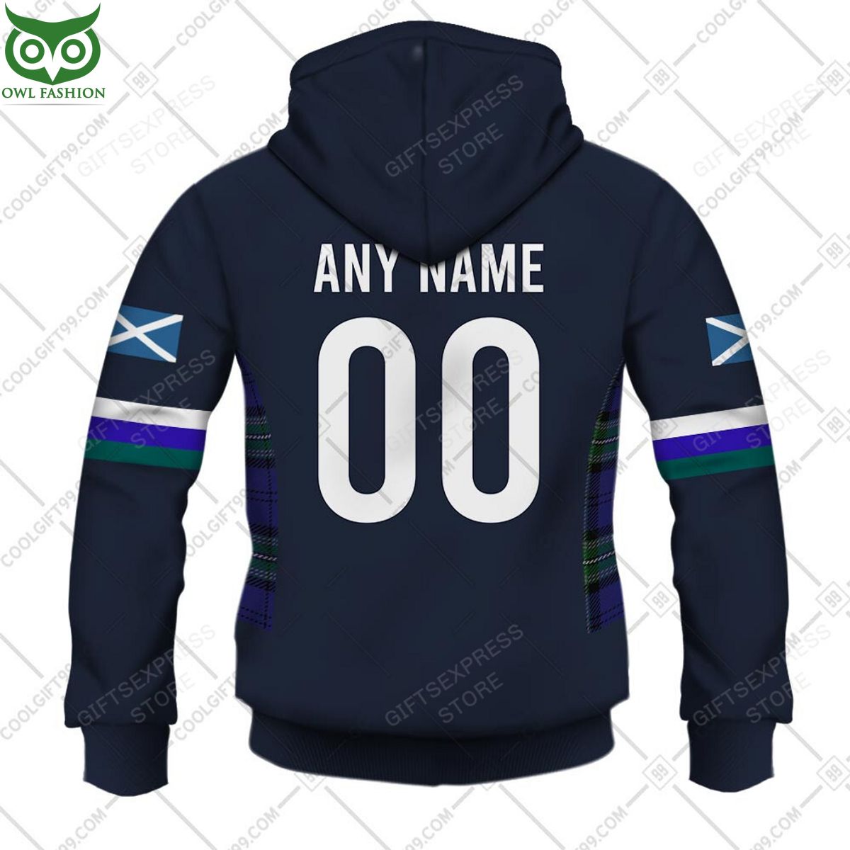 Rugby World Cup Scotland Home Jersey Personalized 3D Hoodie Tshirt