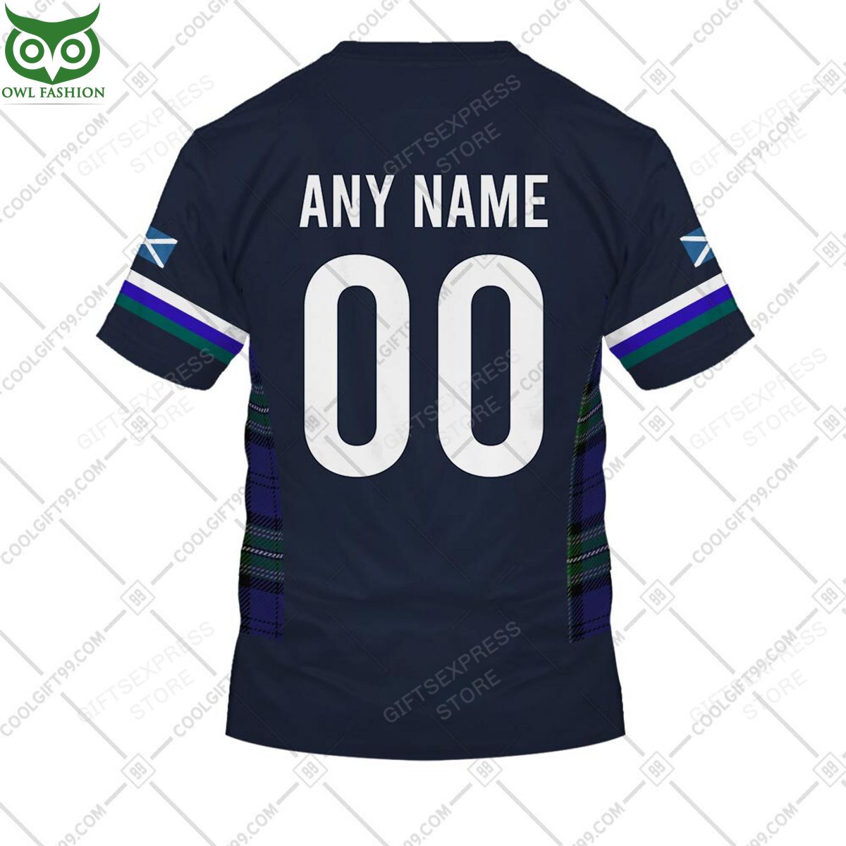 Rugby World Cup Scotland Home Jersey Personalized 3D Hoodie Tshirt