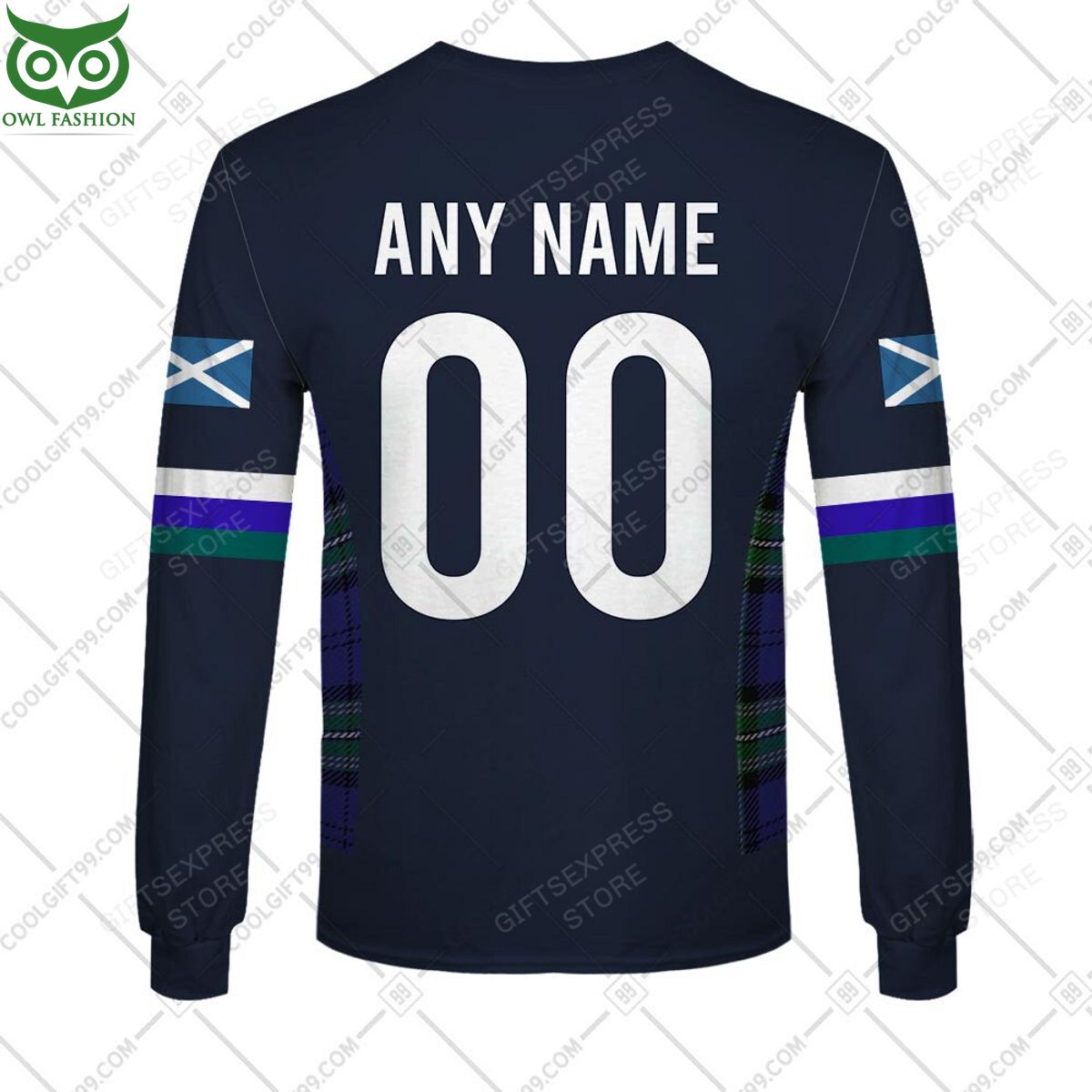 Rugby World Cup Scotland Home Jersey Personalized 3D Hoodie Tshirt