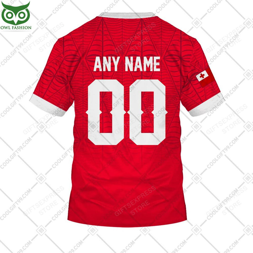 Rugby World Cup Tonga Home Jersey Personalized 3D Hoodie Tshirt