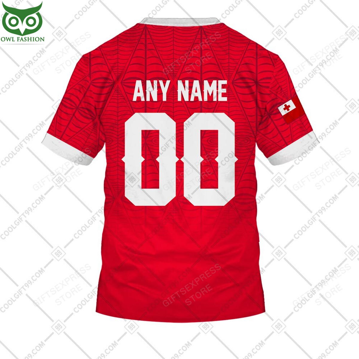Rugby World Cup Tonga Home Jersey Personalized 3D Hoodie Tshirt