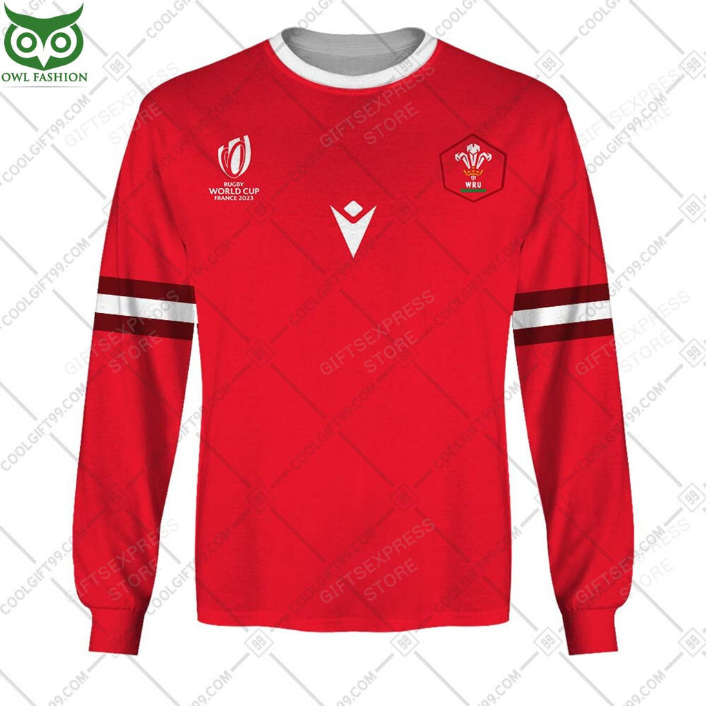 Rugby World Cup Wales Home Jersey Personalized 3D Hoodie Tshirt