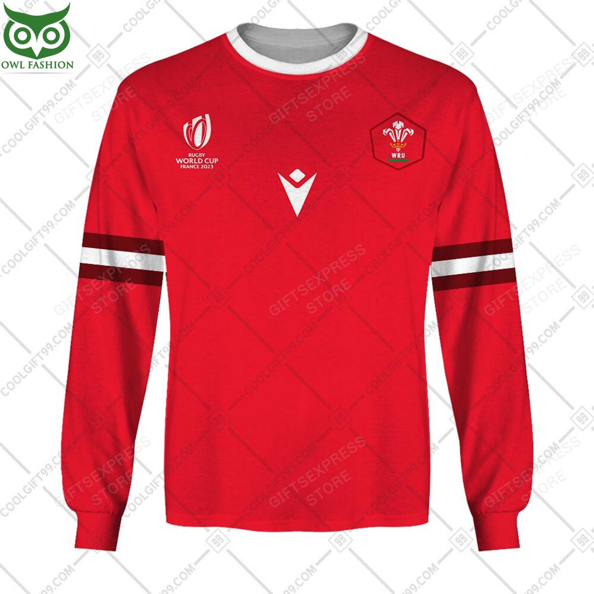 Rugby World Cup Wales Home Jersey Personalized 3D Hoodie Tshirt
