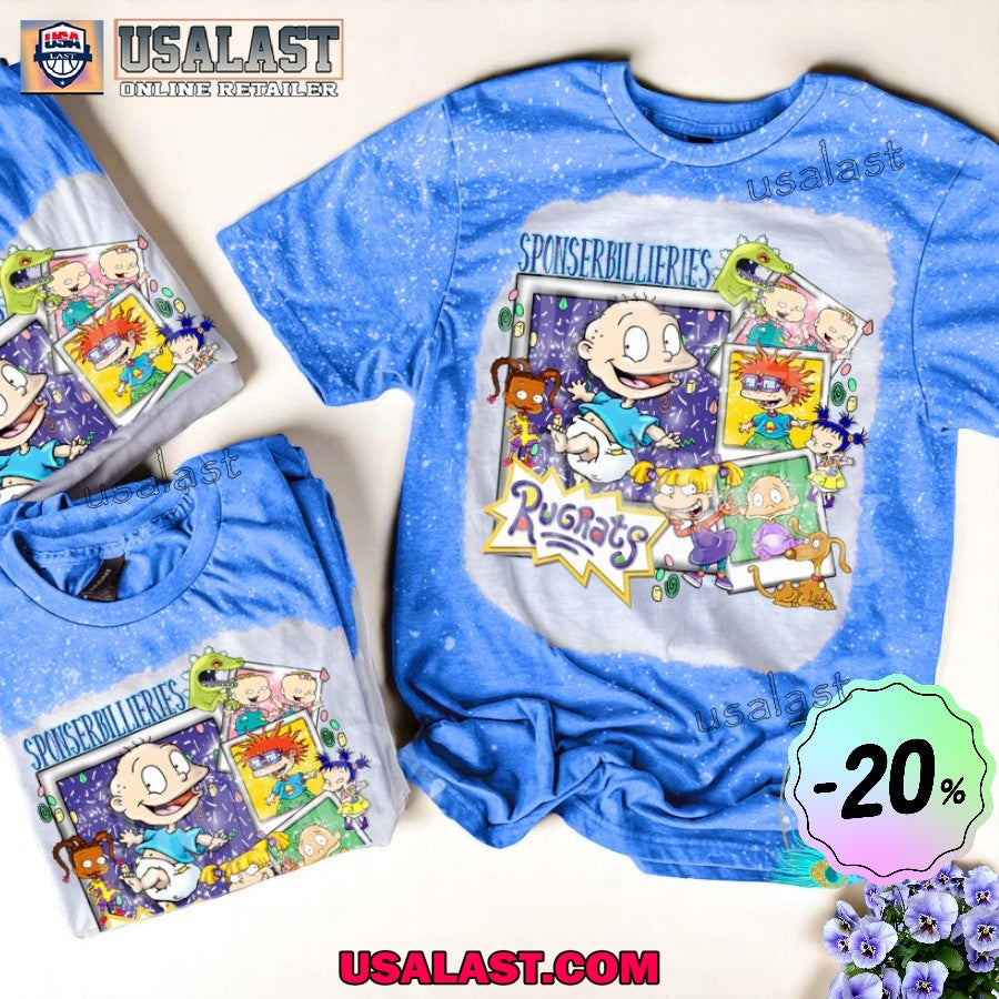 Rugrats TV Series Unisex Bleached Tee Shirt