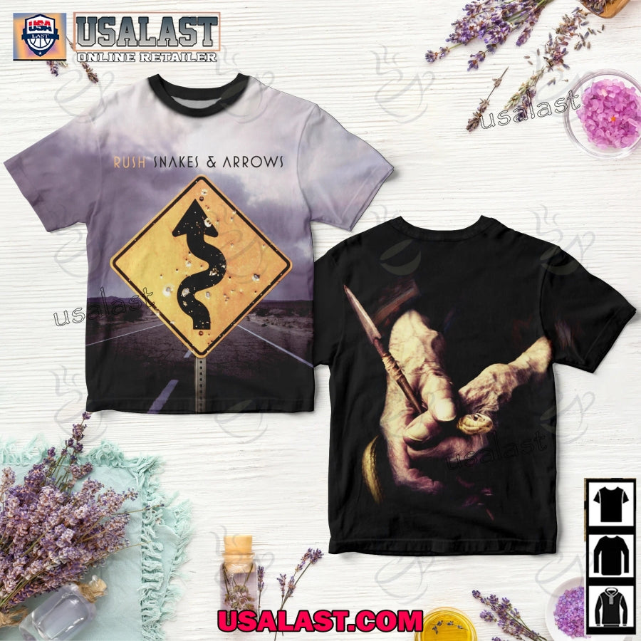Rush Snakes & Arrows Album Cover 3D Shirt