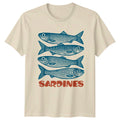 Sardines Fish Seafood Mens T-Shirt Womens Tee Foodie Graphic Unisex Top