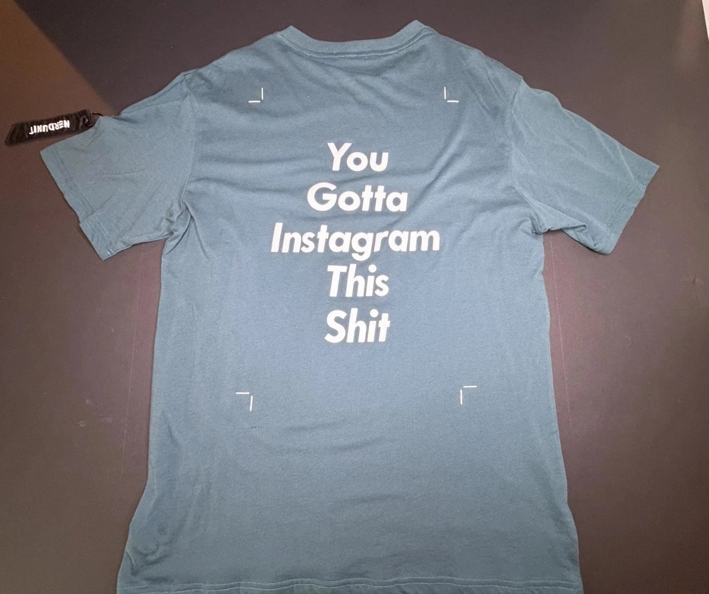 Designer  T-Shirt | Trendy Instagram Streetwear | NERDUNIT | X-Large Green Blue