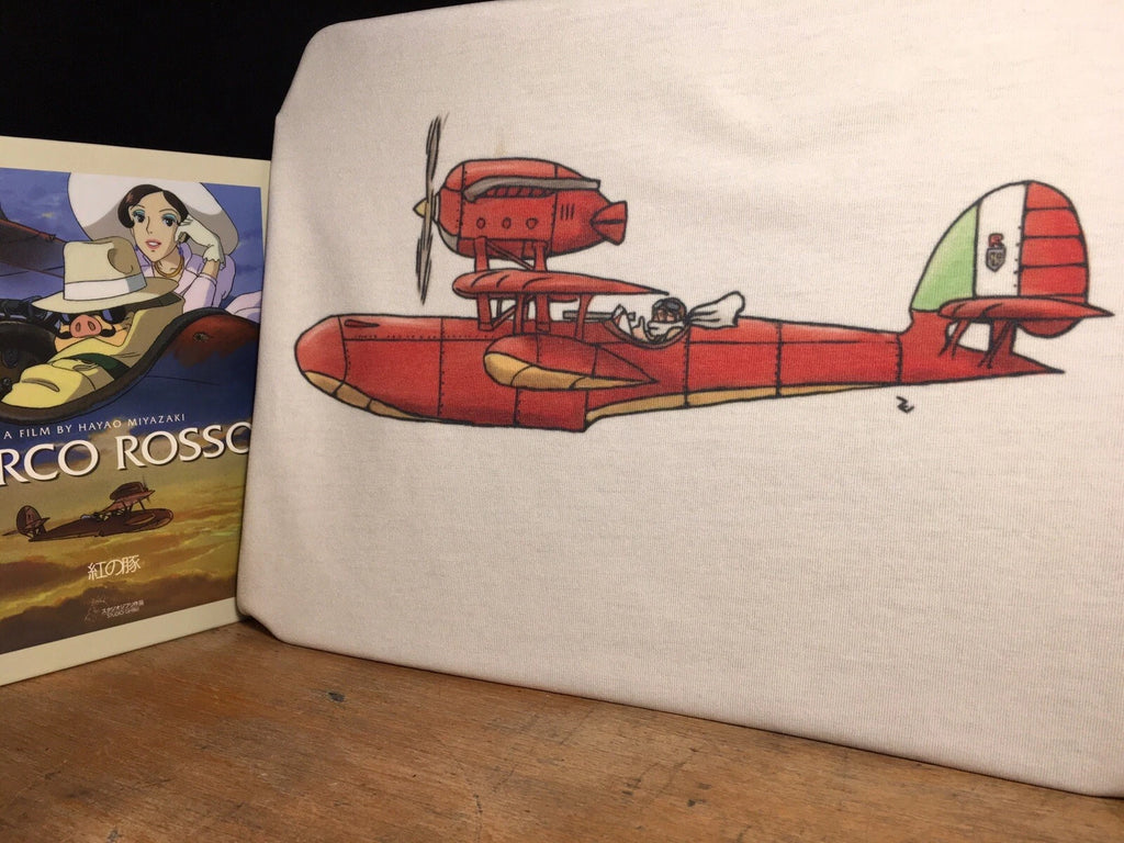 Porco Rosso Sketch - Kurenai no Buta 紅の豚 Studio Ghibli T-Shirt by Rev-Level