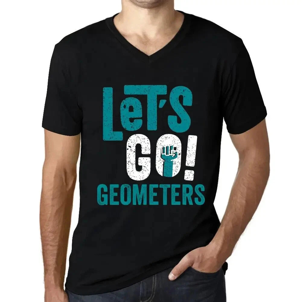 Men's Graphic T-Shirt V Neck Let's Go Geometers Eco-Friendly Limited Edition