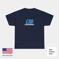 alphanumeric skateboards a# 1998 Vintage Logo Blue Classic Skate TShirt Print