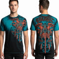 ARCHAIC by AFFLICTION Blue DAVENTRY Short Sleeve Slim Fit Y2K Mens T-shirt NWT