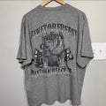 Biketoberfest 2006 Bulldog Gray Grunge Biker Tee Y2K XL