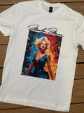 Marilyn Monroe Retro Classic Film 70s T Shirt White