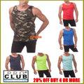 PRO CLUB TANK TOP MENS SLEEVELESS MUSCLE SHIRT PROCLUB PLAIN CAMO T SHIRTS S-5XL