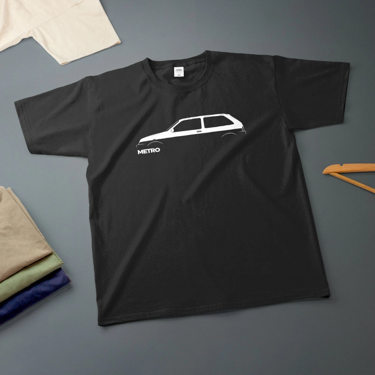 MG Metro Turbo T-Shirt Austin Classic British Car Silhouette LICENCED PRODUCT