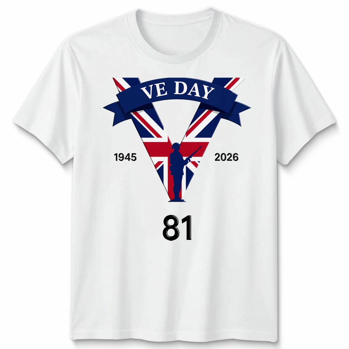 VE Day 81st Anniversary T-Shirt, UK Union Jack, WWII Remembrance, 1945 - 2026#19