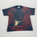 Vintage Looney Tunes Shirt Mens XL Taz Shadow AOP Distressed Wild Oats 90s