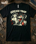 Grease Trap T-Shirt Big Bad Wolf & Pinup Girl Retro Rockabilly Graphic Tee XS-5X