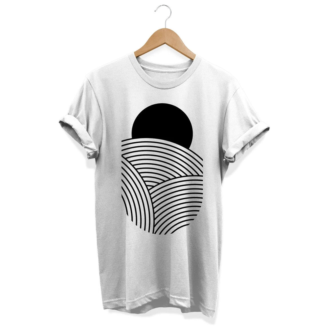 90s Abstract Shirt, Minimalist T-shirt, Artsy Tee, Geometric Top, Modern Art,