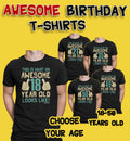 Mens 18th-50th BIRTHDAY  Cotton TShirt Awesome 18-50 Years Old Looks Like