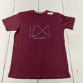 Premium Men Burgundy “Nice Curves” Print Short Sleeve T-Shirt Men’s Size M NEW
