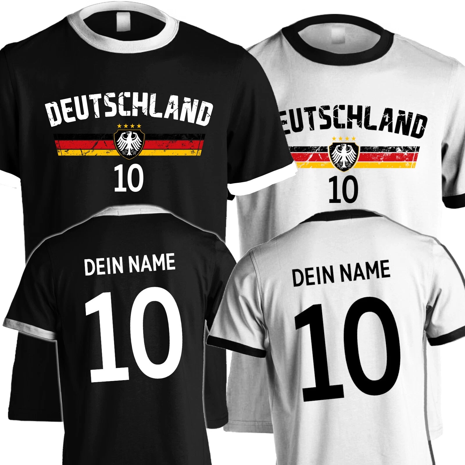 Germany Jersey T-Shirt Desired Name Number Football Fan Shirt Gift
