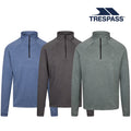 Trespass Mens Long Sleeve T-Shirt Valin - 1/4 Zip Top with Reflective Detail