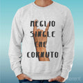 Felpa Man Light Sweater Light Grey " Better Single Che Horned "