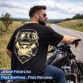 Men’s Oversized T-Shirt Gorilla Biker Graphic Print Streetwear Loose Fit Tshirt