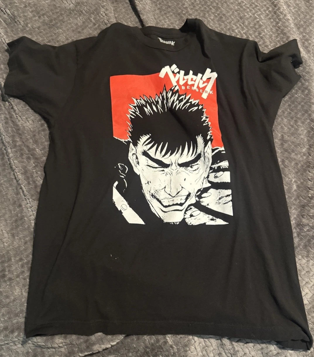 Berserk T-Shirt Men's Size Large Black Anime Graphic Tee Short Sleeve