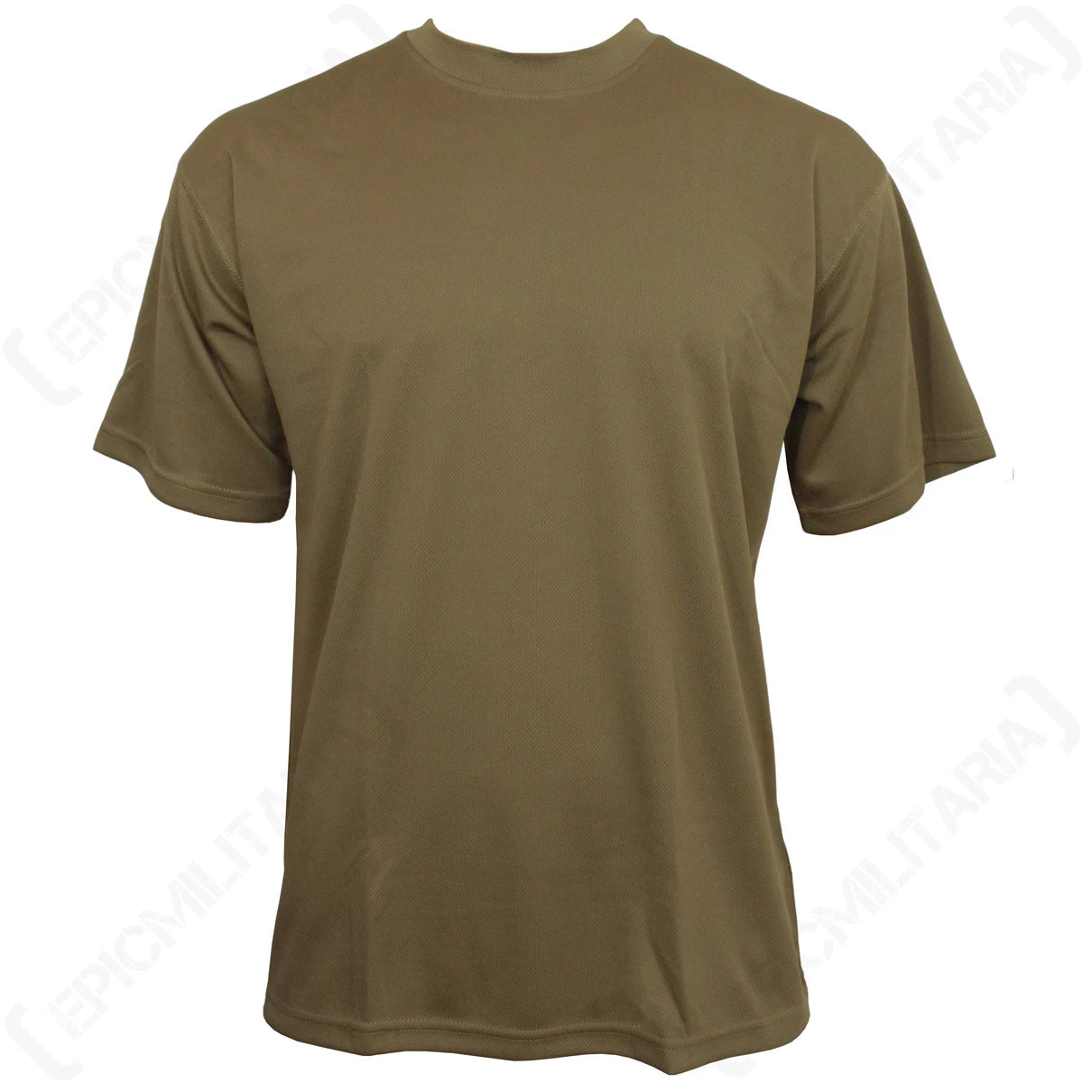 QuickDry Dark Coyote T-Shirt - All Sizes - Poly- Top Military Wear - Durable