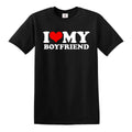 Funny I Love My Boyfriend Heart Gift Joke Novelty Mens T-Shirts Tee Top