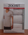 2(X)IST Men's 3-Pack Slim Fit V-Neck Cotton Essential T-Shirt White Size XL