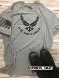 Air Force Military T-shirt USAF logo 112G