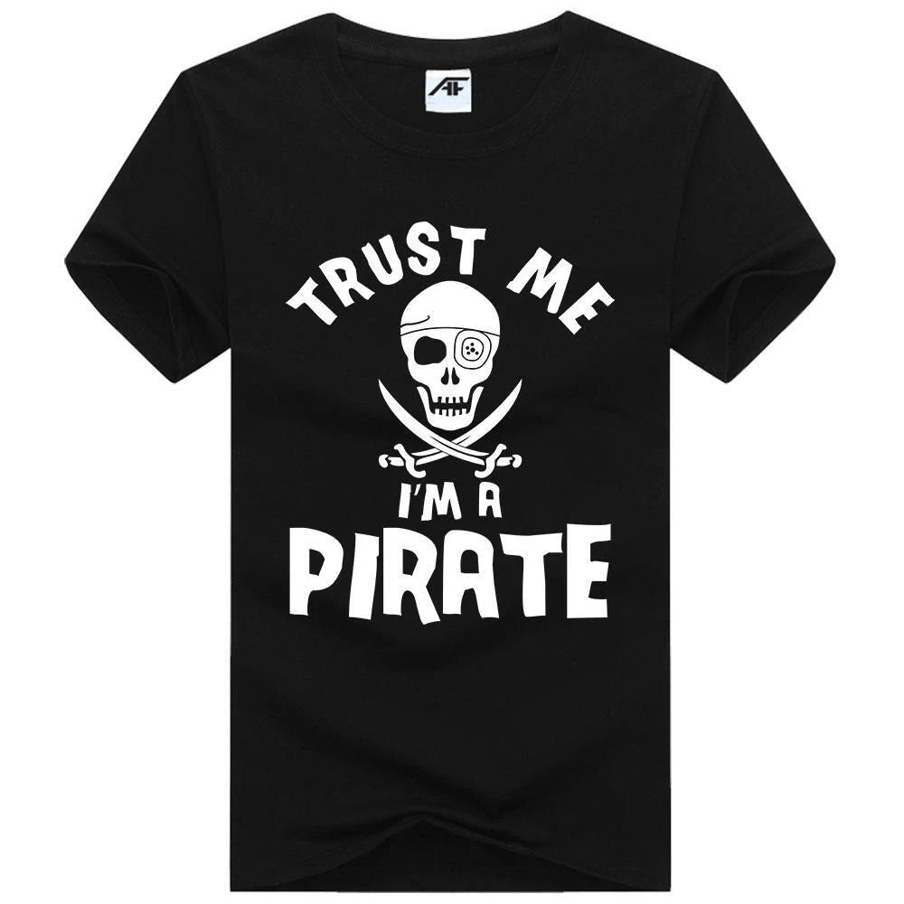 Mens Trust Me I'M A Pirate Printed  T Shirt Boys 100% Cotton Funny Xmas Top Tees