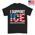 Ice Immigration Officers American Flag T-Shirt I Support Trump 2025 Unisex Tee