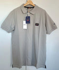 Paul & Shark Men's Polo T-Shirts Cotton Pique Heritage Badge Slim Fit GREY