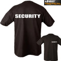 SECURITY T-SHIRT 2 SIDED PRINT MENS S-2XL 100% COTTON DOORMAN WORKWEAR SECURITY