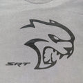GREY DODGE HELLCAT SRT RACING T-SHIRT HEMI MOPAR CHALLENGER CHARGER 18 17