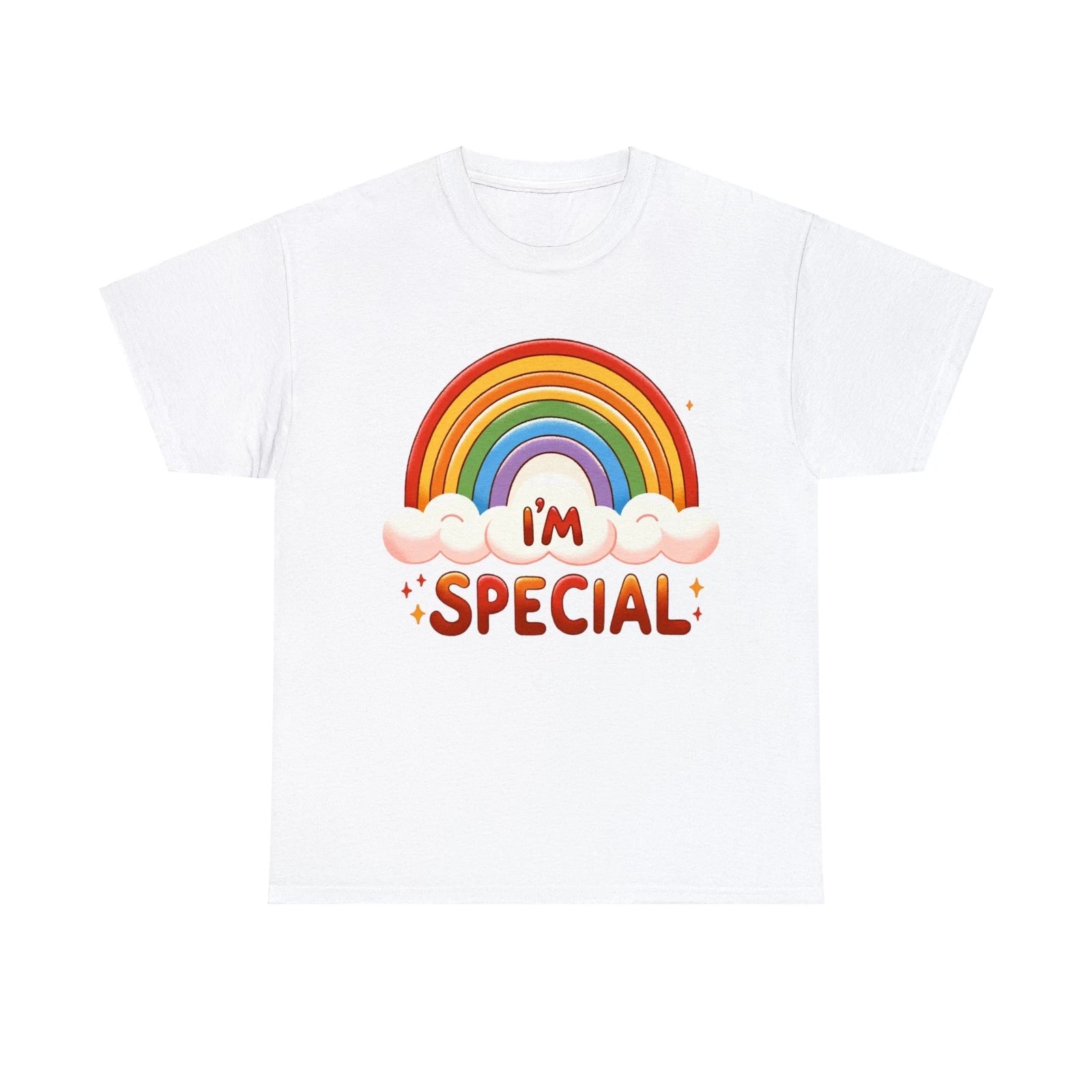 Unisex Adult T Shirt "Im Special" Rainbow Streetwear Skater Funny Hipster Retro