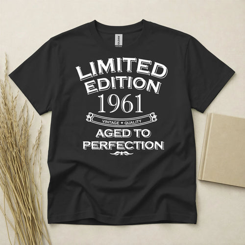 65th Birthday TShirt Born In 1961 65 Years Old Gifts Aged To Perfection T-Shirt