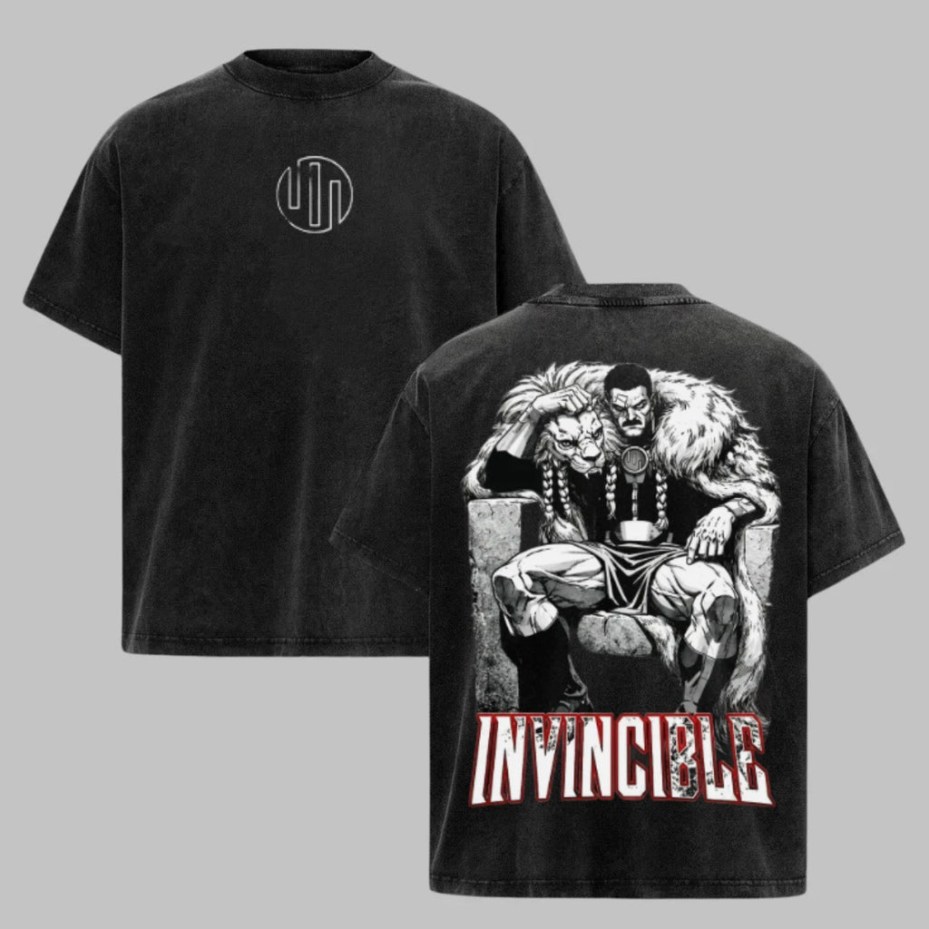 Omni Man Invincible Acid Washed T-Shirt Heavyweight Cotton Comic Fan Gift