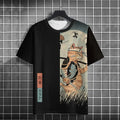 Unisex T-Shirt Men Women Japanese Samurai Cat 3D Printed T-Shirt Casual Shirt
