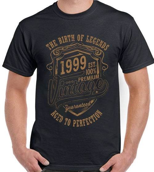 27th Birthday T-Shirt 1999 Mens Funny 27 Year old Gift The Birth Of Legends