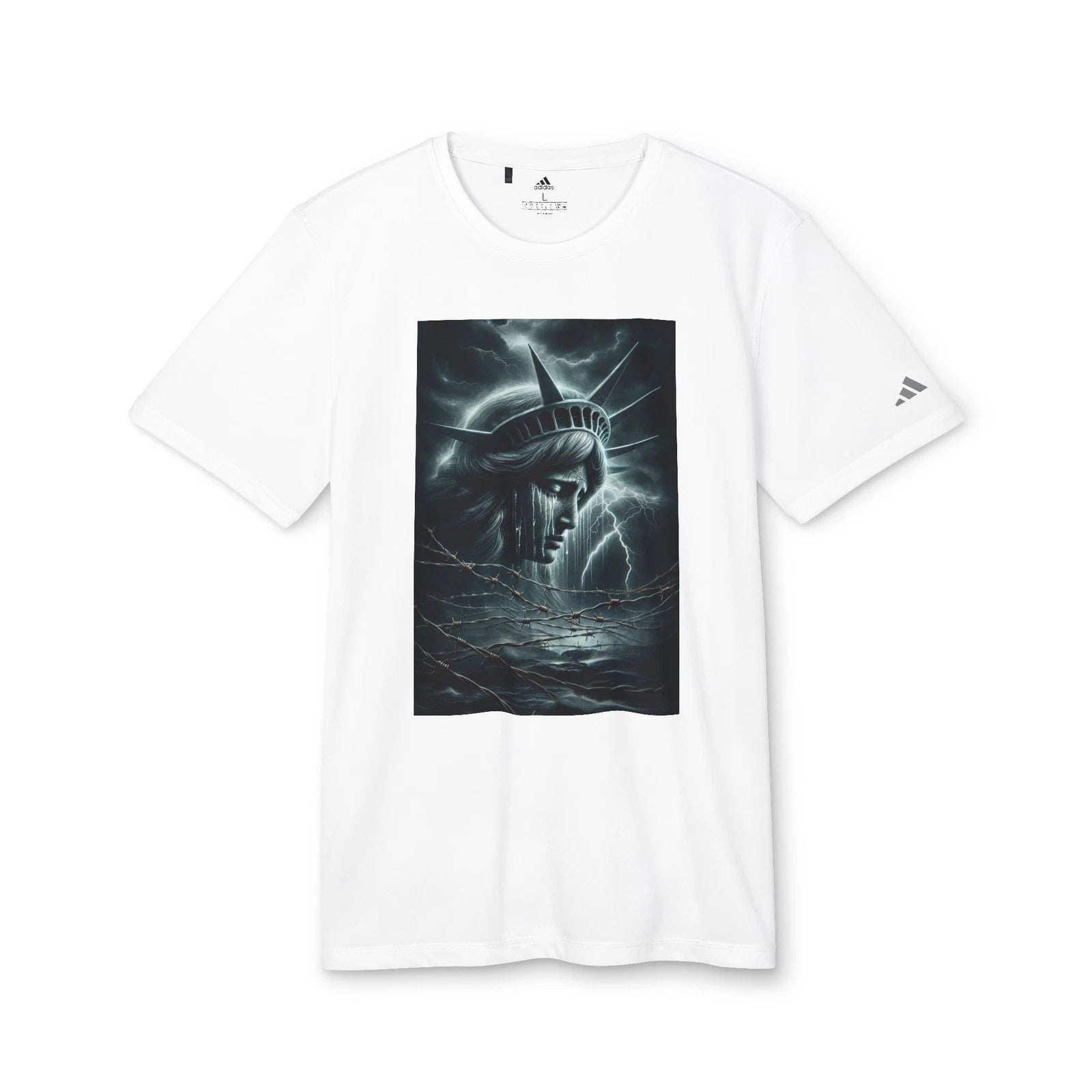 adidas Unisex Sport T-shirt statue of Liberty in America original tee shirt